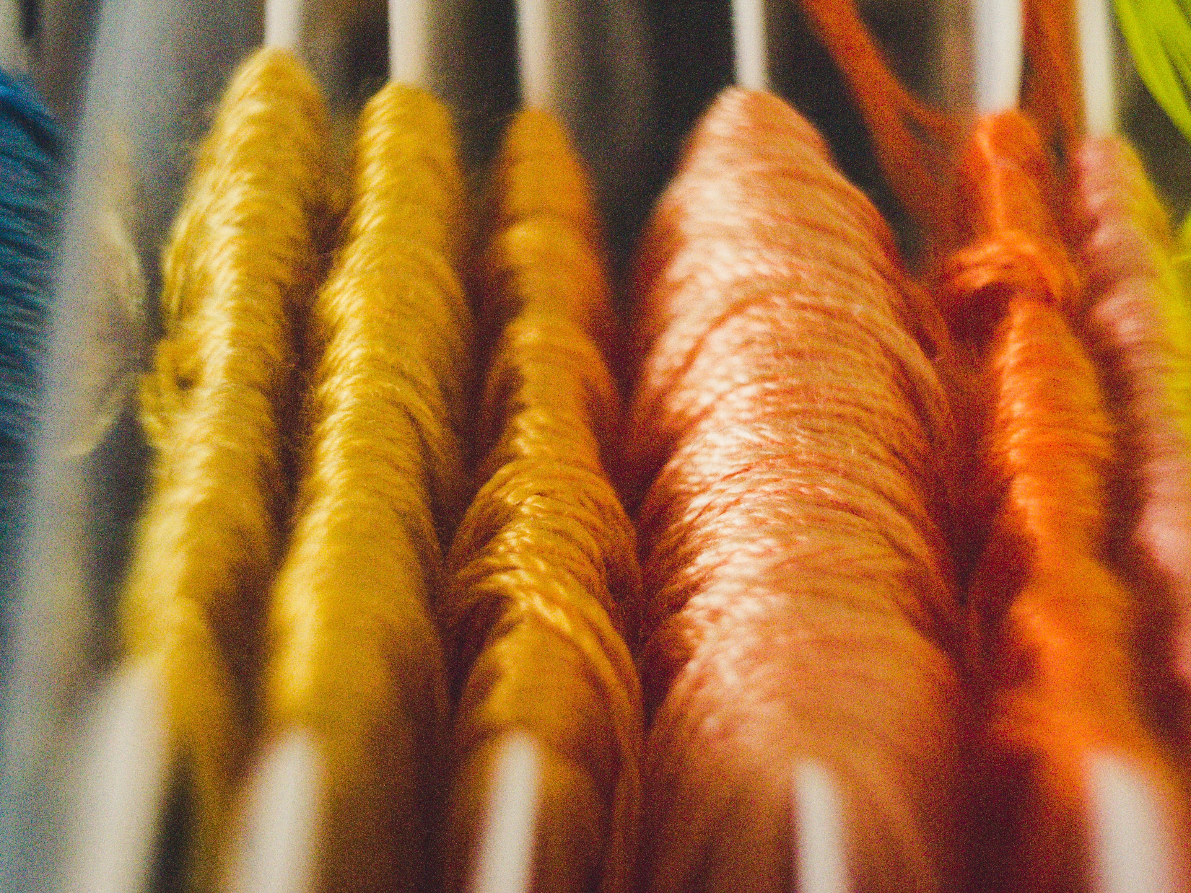 Yellow and Orange embroidery thread
